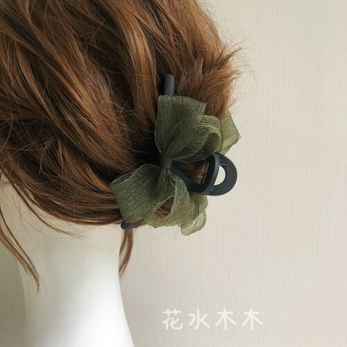 花水木木手作大蝴蝶结抓夹鲨鱼夹头饰品