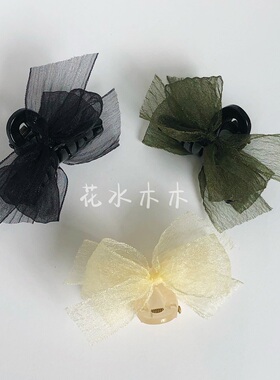 花水木木手作小蝴蝶结抓夹鲨鱼夹头饰品测夹减龄