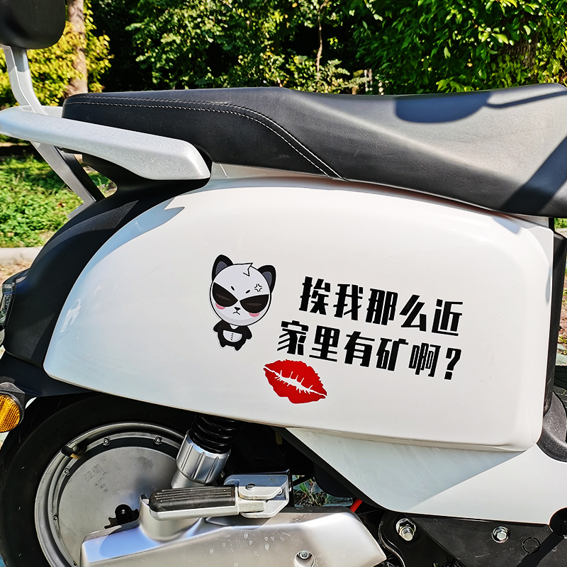 爱玛小刀雅迪电动车油箱贴纸