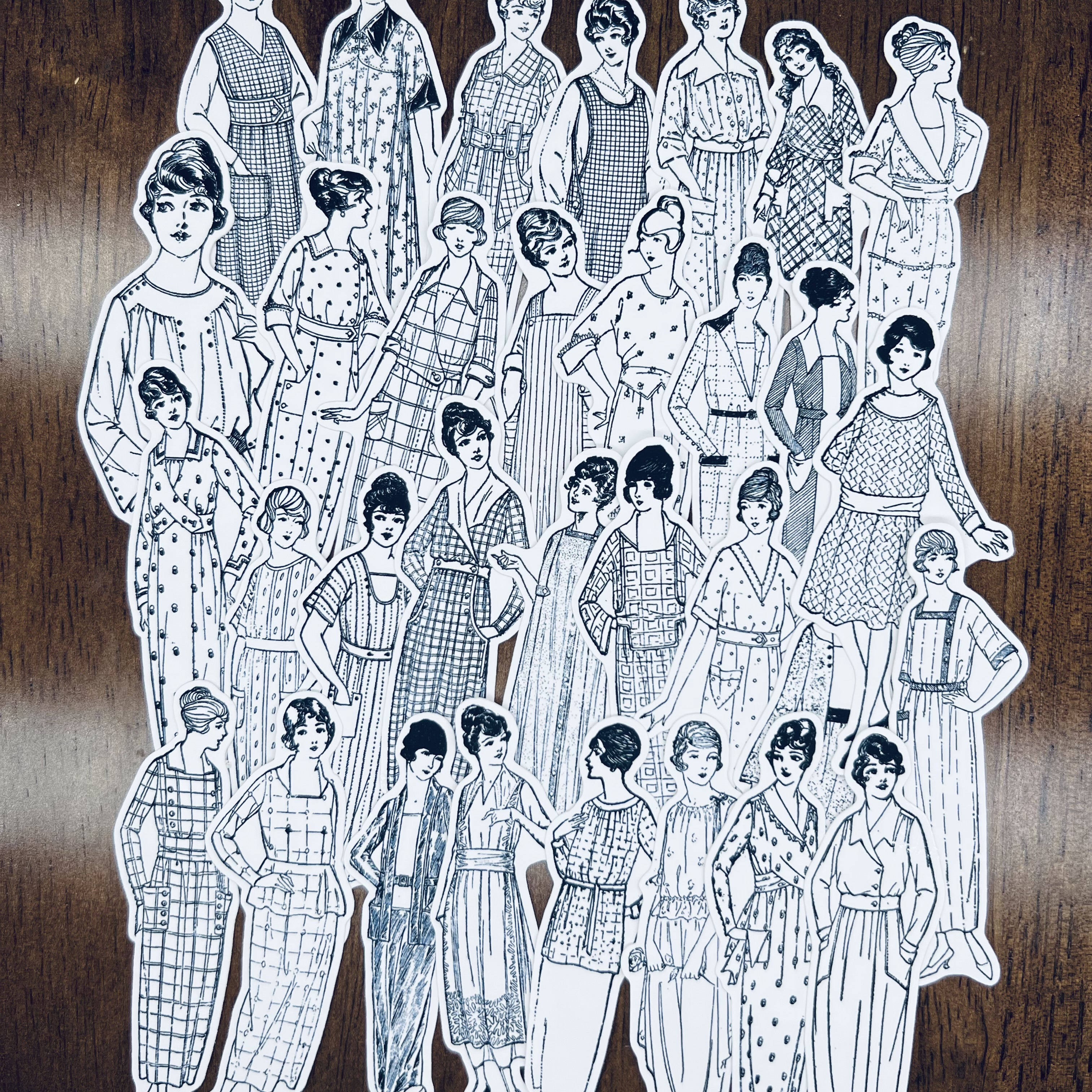 手帐装饰 vintage 欧洲复古贵妇二弹 复古人物tn手账贴纸 25包邮