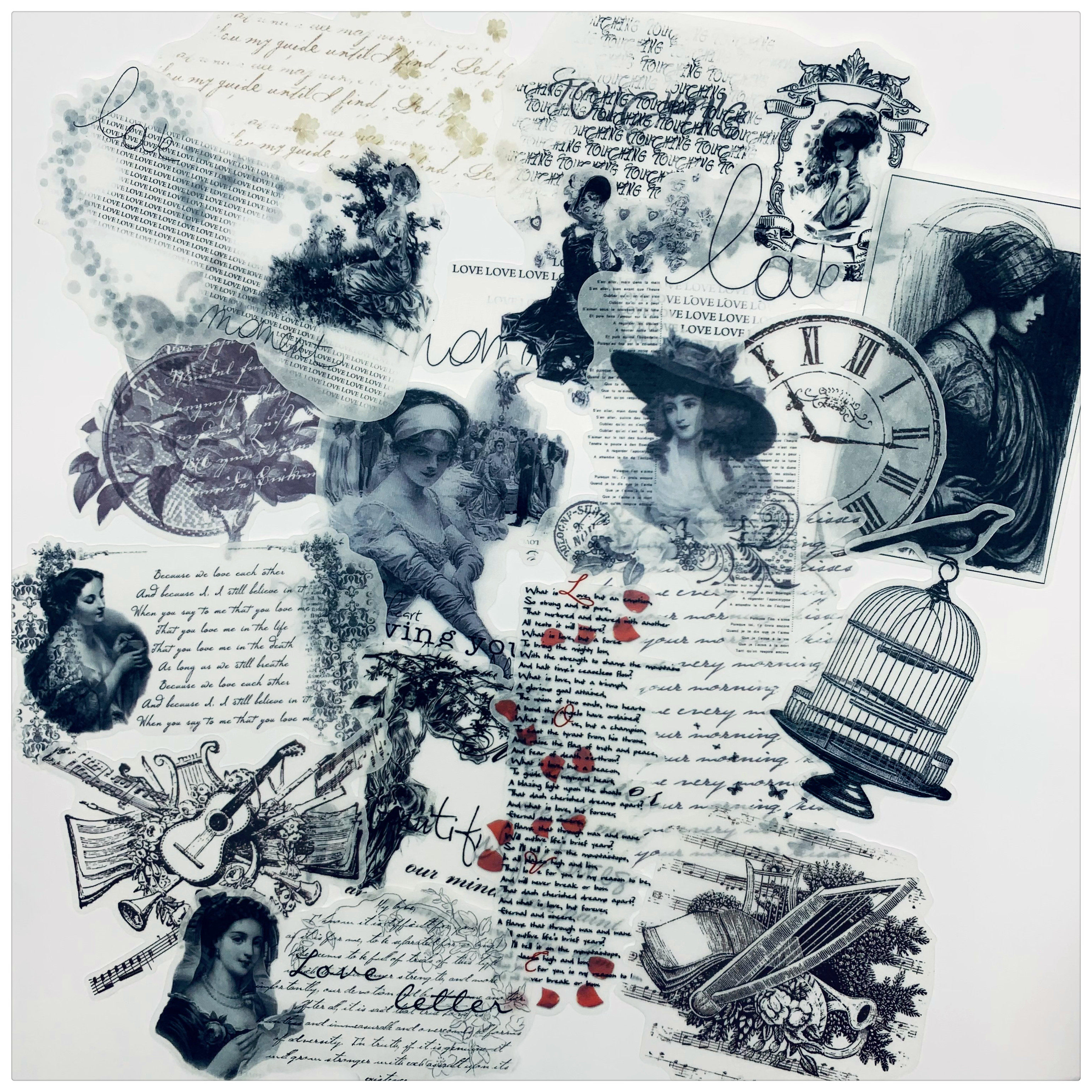 junk journal 复古手帐素材 旧报纸书页2 和纸贴纸tn手账25元包邮