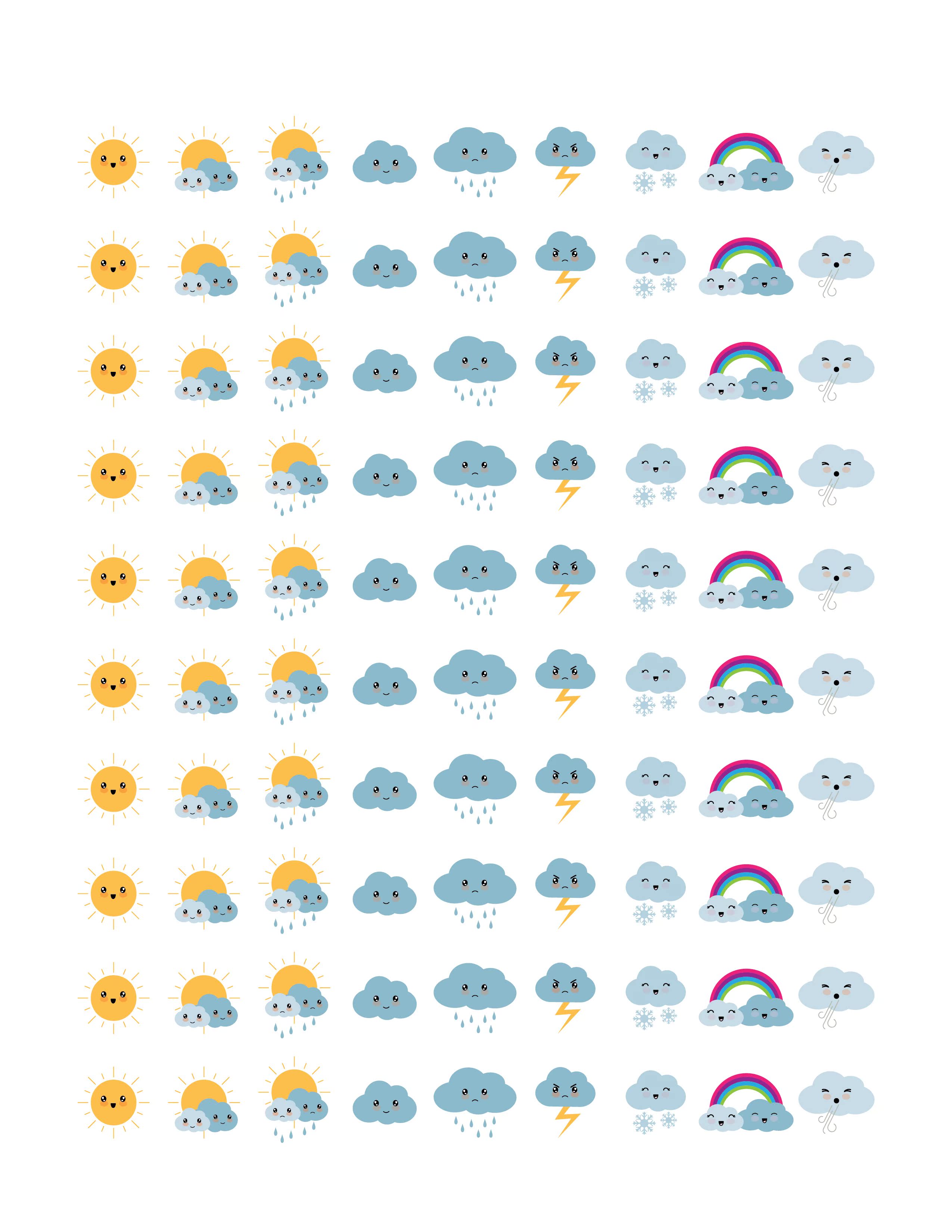 手帐贴纸相册装饰天气5张包邮