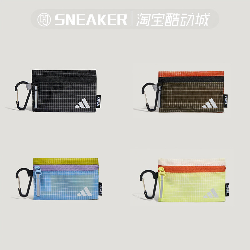 阿迪达斯户外徒步挂包零钱包卡包