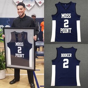 【特价包邮】NCAA布克高中2号深蓝色无袖刺绣美式篮球服球衣背心