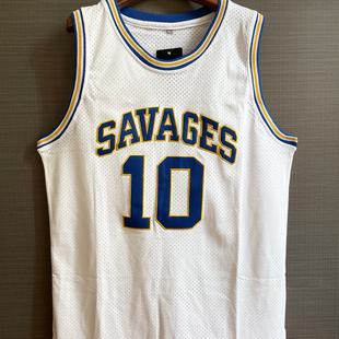 罗德曼10号 大学刺绣球衣经典白色夏季秋季款篮球服运动背心男