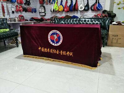 跆拳道桌布考级桌布晋级比赛专用桌布WTF中国跆拳道协会考级桌布
