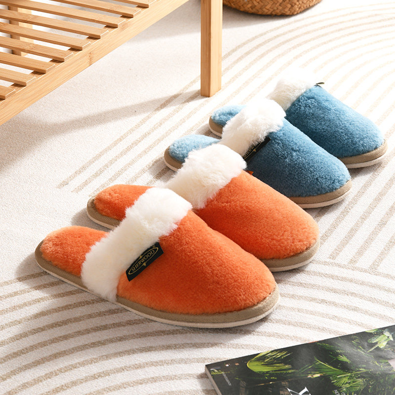 喜屋(sherwood)澳洲真羊毛居家鞋男女防滑底加厚保暖静音时尚拖鞋