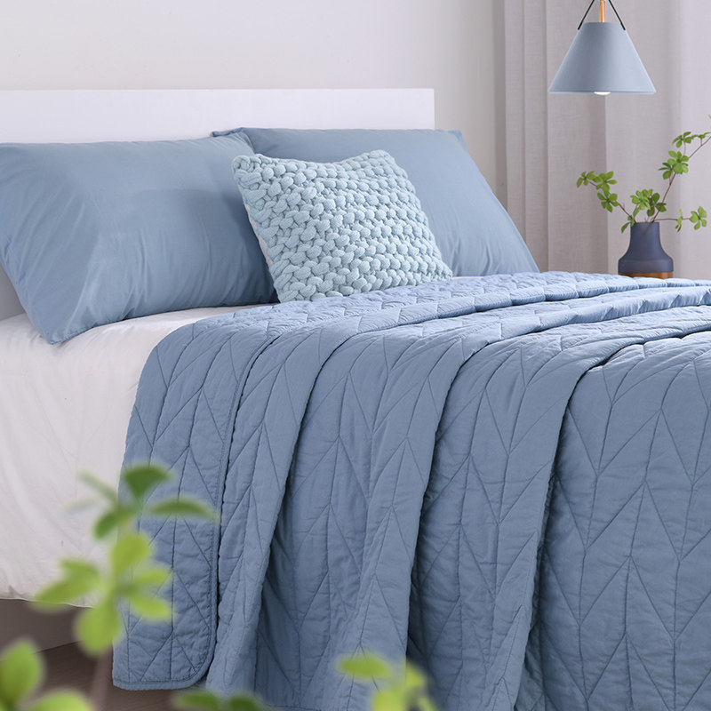 喜屋(sherwood)全棉面料可水洗绗绣夏凉被夏季宿舍家庭透气空调被