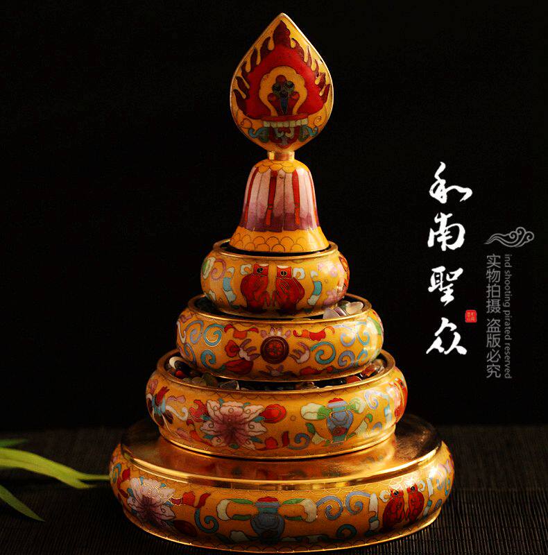 Tibetan Temple Tantra Artifact make offerings to Buddha Mammon Cloisonne Pure copper Manza tea tray Romain 17CMin the Festive supplies/Gift , Gift ideas , Creative Decoration  category - from Buy2taobao.com to provide professional Taobao agent buy service