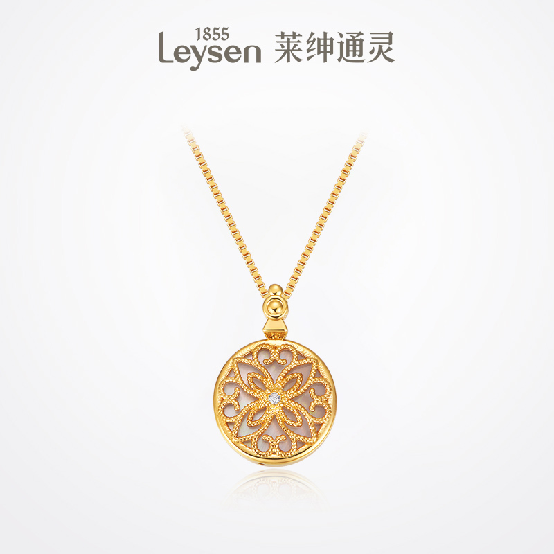 莱绅通灵珠宝传世金999足金吊坠