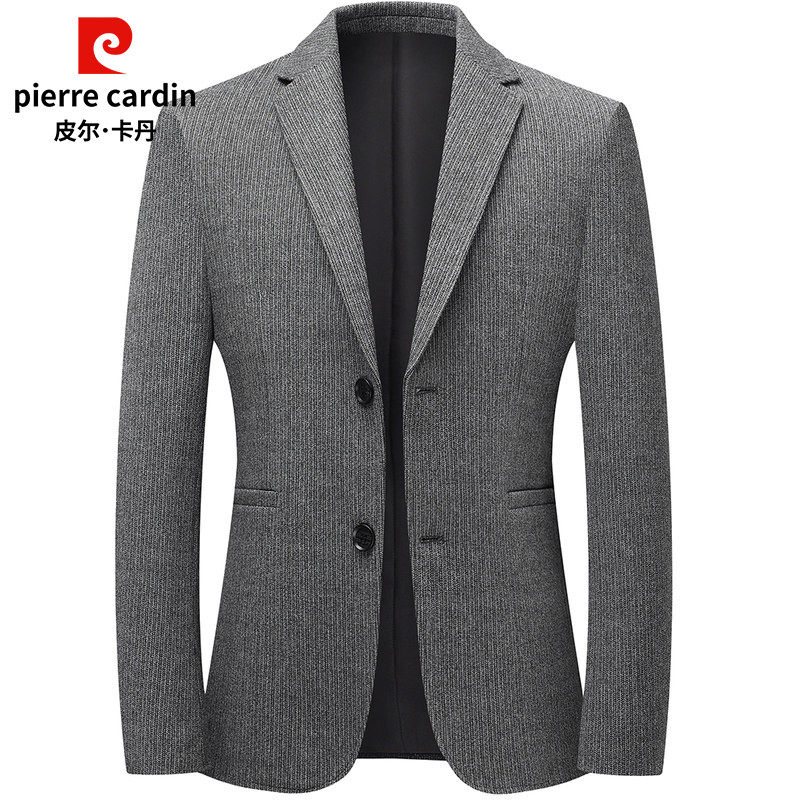皮尔卡丹休闲西装男士外套单件春西服