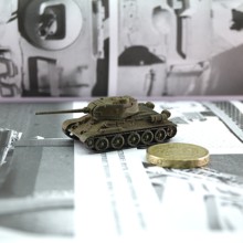 1/144预涂装全金属铸造苏联T34-85中型坦克绿色涂装成品军事模型