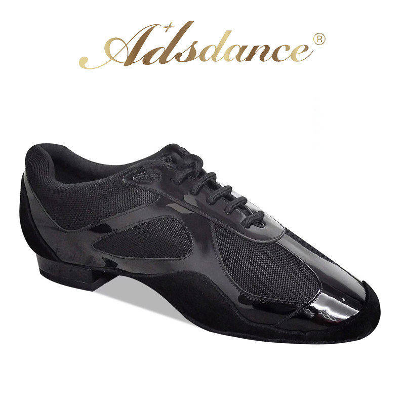 ADS摩登舞鞋教师鞋直板底男成人 国标舞软底室内舞蹈鞋专业拉丁鞋