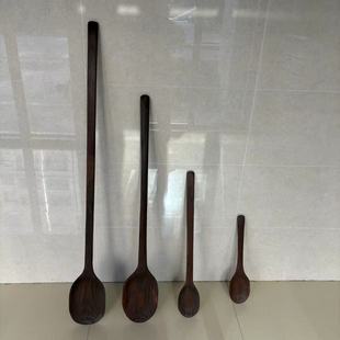 松木圆头勺子零食活动专用 Cosplay超大餐具漫展活动木质表演道具