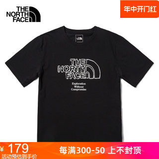 TheNorthFace北面24春夏情侣款印花宽松休闲短袖运动T恤男女8AUX