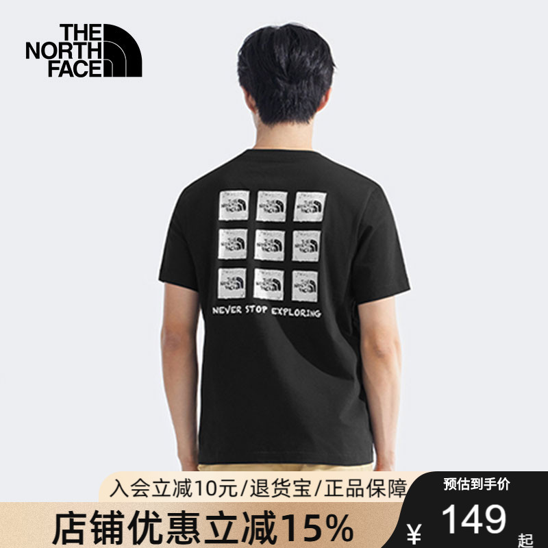 TheNorthFace北面情侣款纯棉短袖T恤户外透气新款25春夏男女8EY8