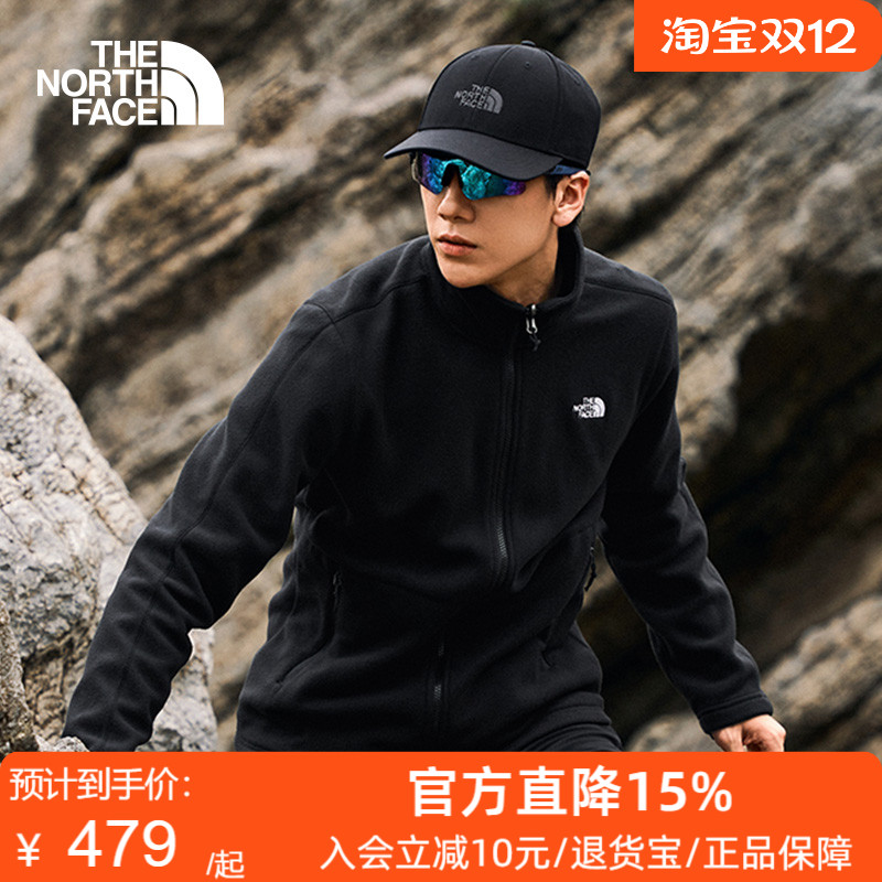 北面休闲抓绒衣保暖内胆外套