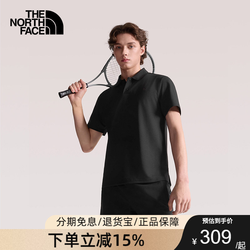 北面速干衣短袖POLO衫男UPF防晒运动户外透气TheNorthFace|7WD2图片
