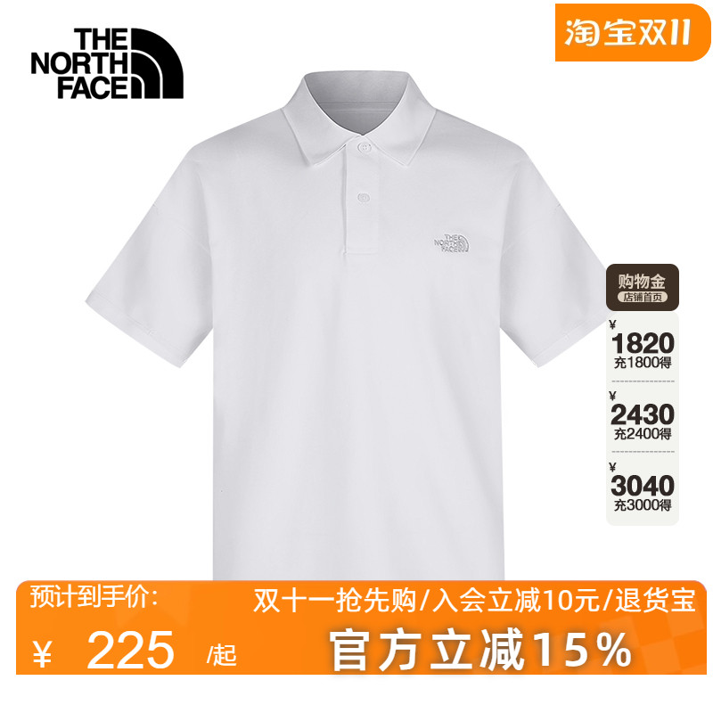 THeNorthFace北面翻领短袖男25春夏户外纯棉宽松POLO衫T恤8BWQ