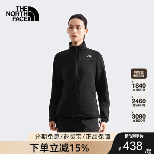 TheNorthFace北面抓绒衣女秋冬户外软壳棋盘格防风保暖外套8FJV