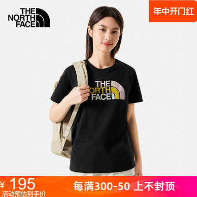 TheNorthFace北面短袖T恤女24春夏新款户外舒适透气季棉质88G8