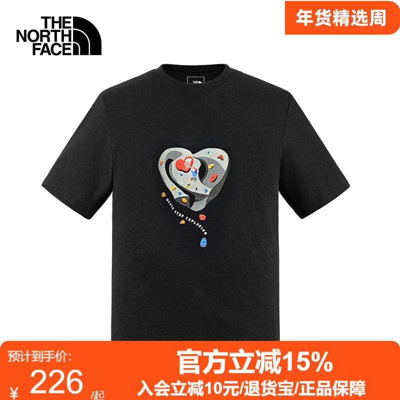 TheNorthFace北面26春夏情侣款印花宽松休闲短袖运动T恤男女8GW1,户外/登山/野营/旅行用品,户外休闲衣,淘宝优惠券,粉丝福利购,淘宝优惠卷