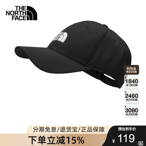 北面帽子舒适遮阳鸭舌帽户外