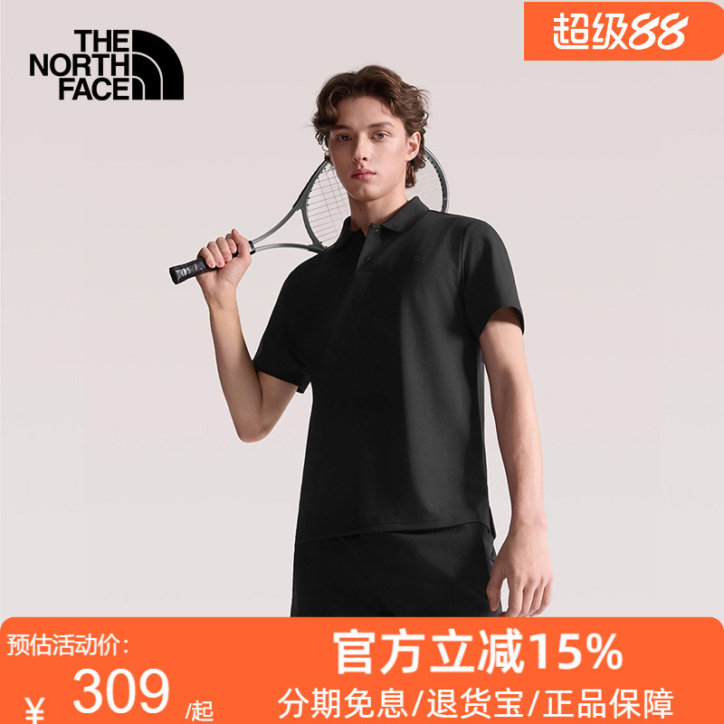 北面速干衣短袖POLO衫男UPF防晒运动户外透气TheNorthFace|7WD2图片