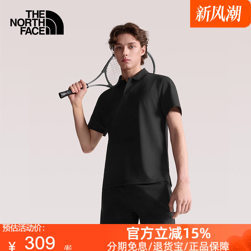 北面速干衣短袖POLO衫男UPF防晒运动户外透气TheNorthFace|7WD2图片