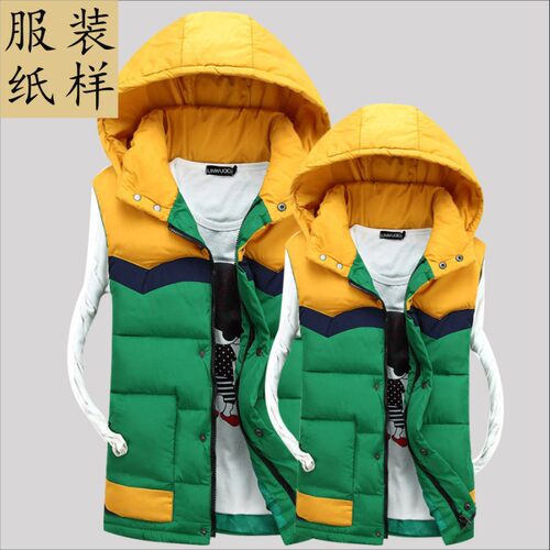 背心纸样 马甲手工裁剪版型1:1实物 牛皮纸样板 服装排料裁剪板子