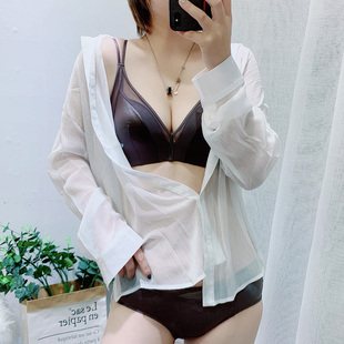 性感内衣女无钢圈聚拢收副乳薄款 夏 调整型防下垂美背文胸网红爆款