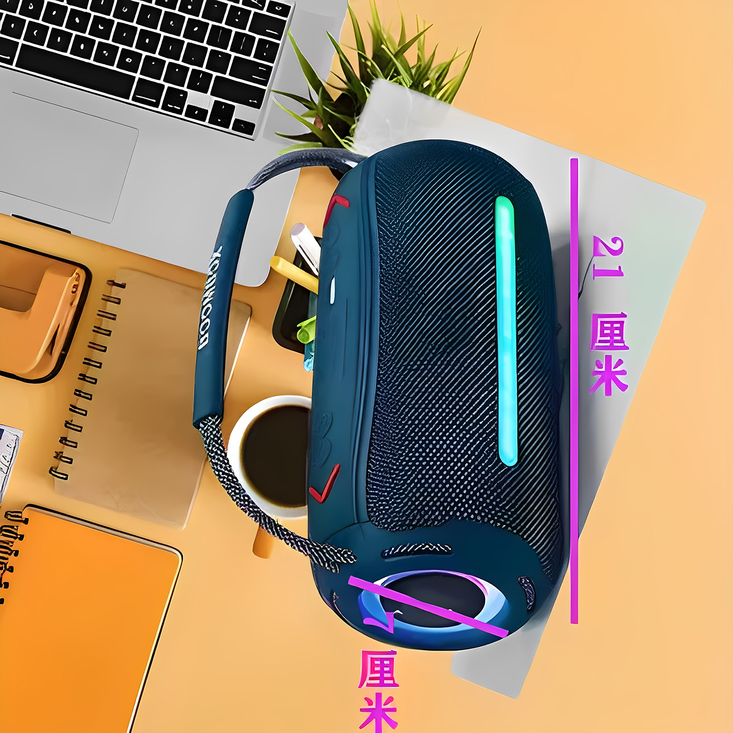 360重低音双炮炫彩高音质手提蓝牙插卡音箱小巧户外广场舞好音质