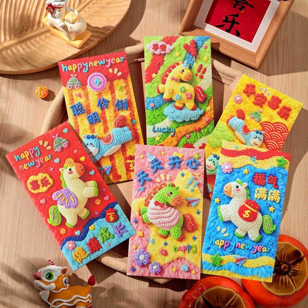 马年5D红包袋2026新年创意个性春节过年利是封儿童压岁包仪式感