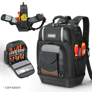 常胜客结实耐用工具包木工电工包多功能加厚帆布大容量双肩背包