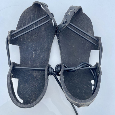 复古耐磨纯手工轮胎鞋男士凉鞋钓鱼皮草鞋胶草鞋夏季新款外出凉鞋