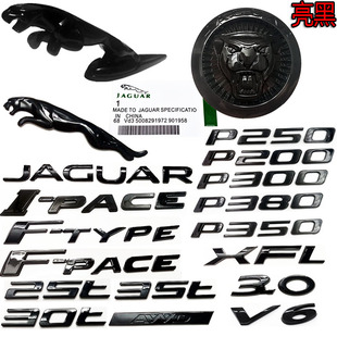 捷豹改装亮黑前后尾箱中网立标FTYPE PACE IPACE P250 P34XFL车标