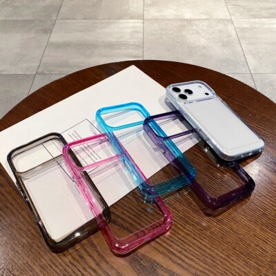 太空壳适用iPhone17Promax苹果17Air手机壳17Pro透明亚克力可滴胶凹槽DIY背卡硬底软边高透17plus防摔素材壳
