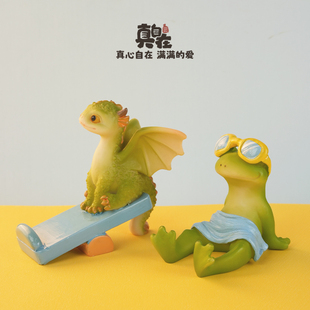 办公手机支架小青蛙治愈摆件情绪稳定工位女生桌面装饰品