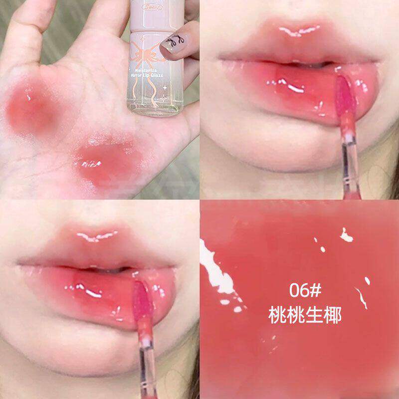 镜面唇釉水光唇蜜~日常素颜啵啵唇不掉色沾杯持久裸色系显白口红