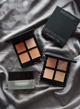 Addiction四色遮暇盘 提亮遮瑕滋润不卡纹/妆前/试色试用小样