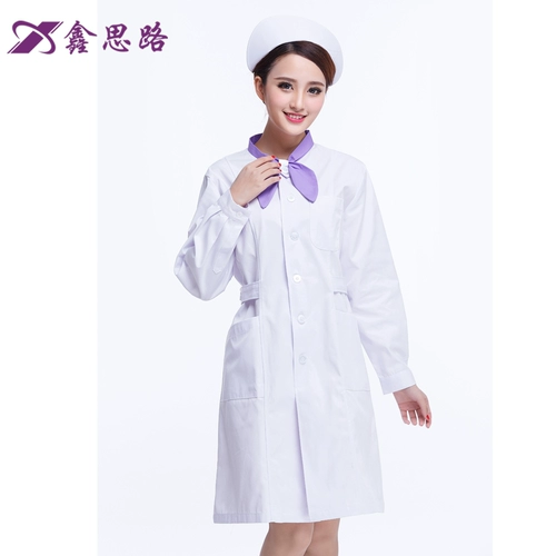 鑫思路 Летний тонкий лонгслив для работы, пуховик, униформа медсестры, короткий рукав, для салонов красоты
