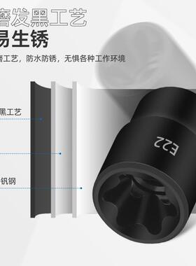 1/2大中小飞e型套筒内梅花型内六花t20t30t40批头套装e8e10e12e14