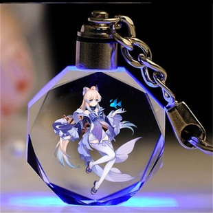 原神钥匙扣水晶八重神子闺蜜宵宫挂件礼物申鹤祈愿阿贝多祈愿饰品