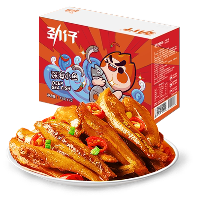 劲仔小鱼15g/包旗舰店辣味零食