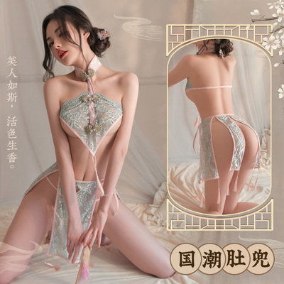 分片系带流苏裙摆古风套装