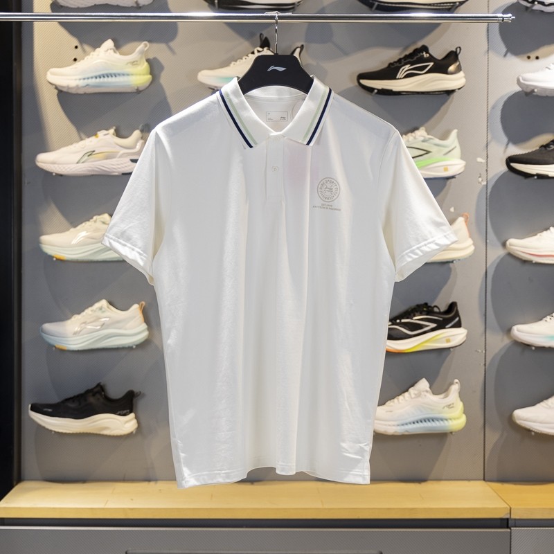 李宁短袖POLO衫男子2025新品冰感舒适吸湿排汗翻领运动T恤APLV307,运动服/休闲服装,运动POLO衫,淘宝优惠券,粉丝福利购,淘宝优惠卷