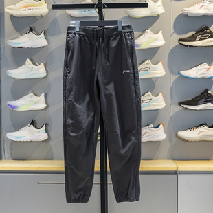 跑步系列束脚反光吸湿排汗卫裤 新款 AYKV618 女2025冬季 李宁运动裤