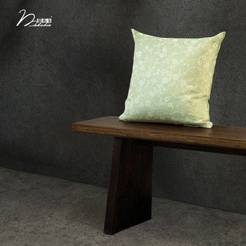 慕布卡MOBUKIA棉麻抱枕浅绿色淡青靠垫套抱枕羊毛客厅卧室百搭