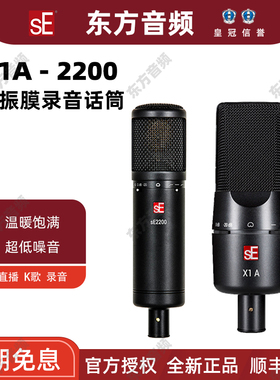 美国sE 2200 专业录音配音K歌设备主播直播话筒 大振膜电容麦克风