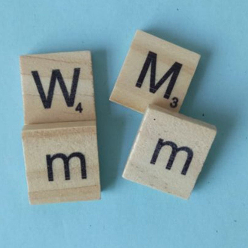 26 영어 문자 크기 번호 블록 빌딩 블록 DIY 복고풍 자연 혼합 색상 수제 어린이 교육 장난감